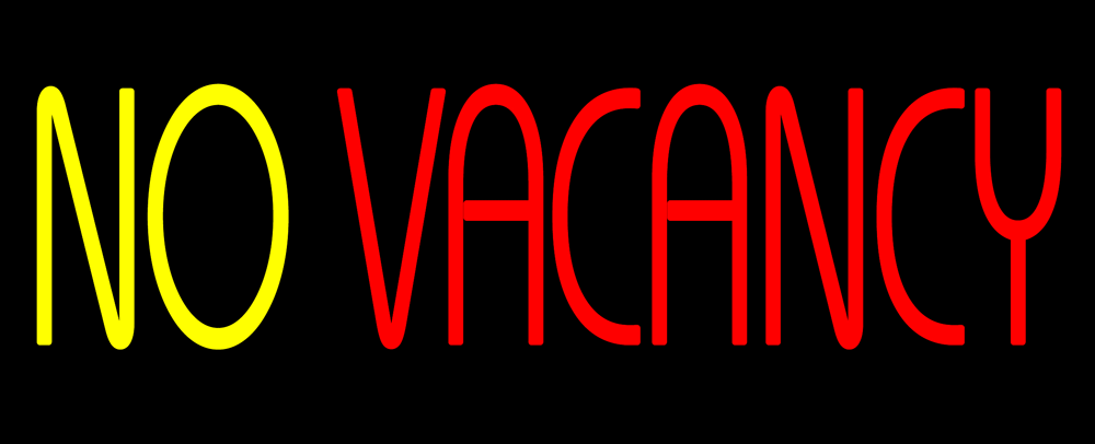 Animated No Vacancy without Border Neon Sign|Neon Custom Signs- Every