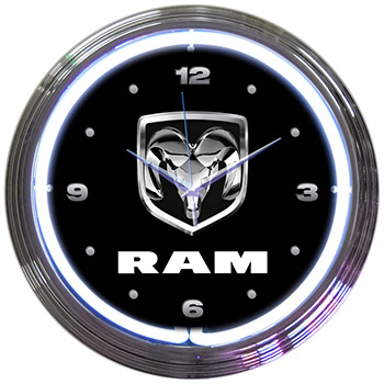 Chevrolet Trucks 100th Logo Blue Neon Hanging Wall Clock 15/" Diameter 8CHVTK