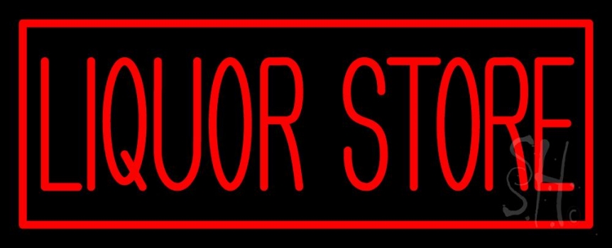 Rectange Liquor Store LED Neon Sign