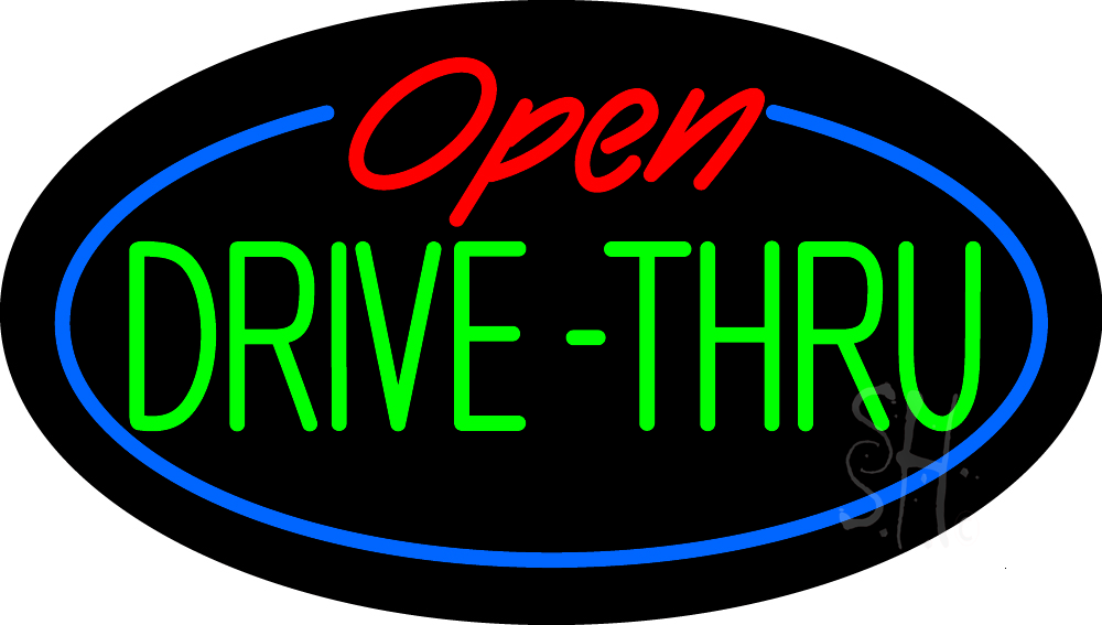 neon drive in sign