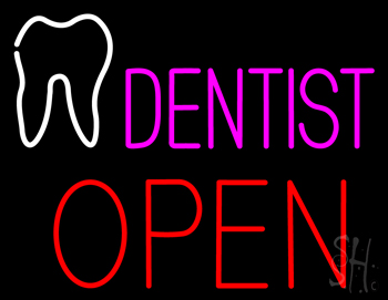 Ultra Bright LED Neon Open Sign For Dental/Dentist Office – Animated B07