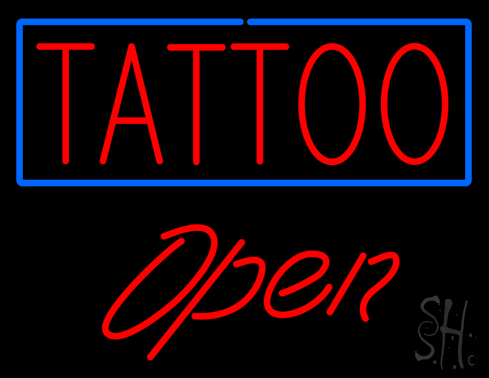 neon tattoo open signs neon tattoo open signs