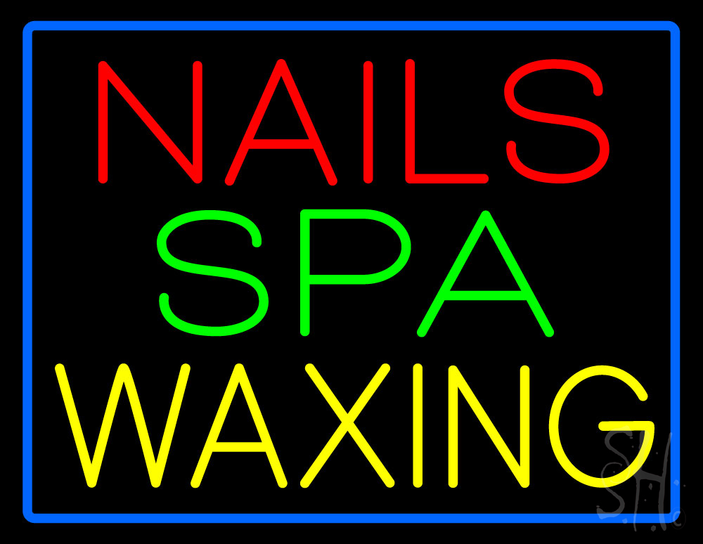 Nails Spa Waxing LED Neon Sign Nails Neon Signs Everything Neon